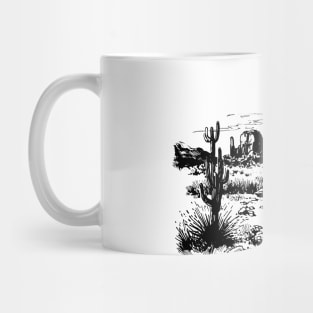 Western Desert Cactus Landscape Mug